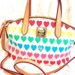Dooney and Bourke rainbow hearts purse